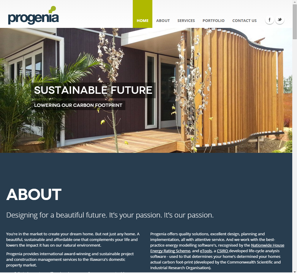 Progenia: Wollongong Sustainable Homes - Building Design