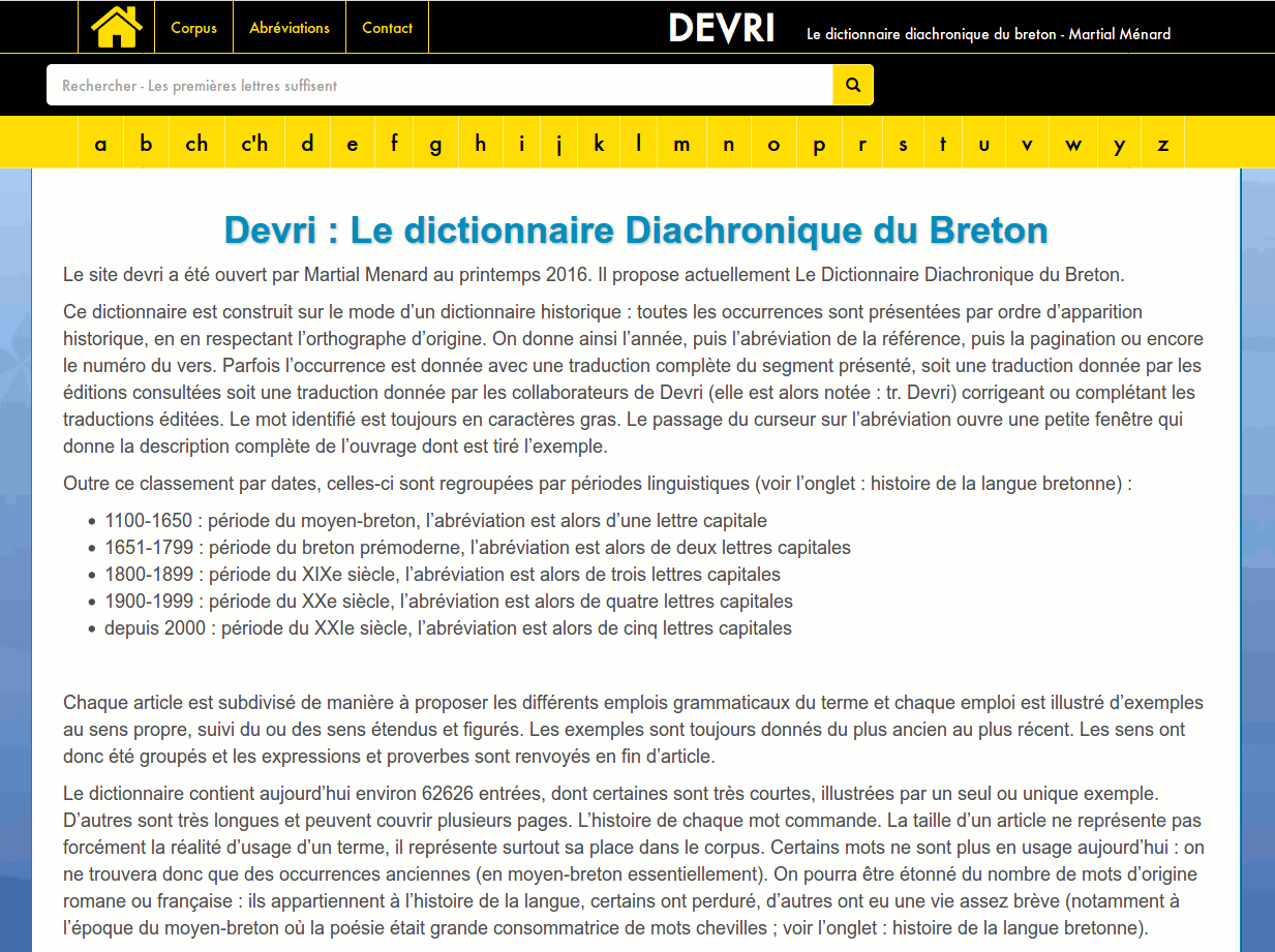 Devri - breton dictionay
