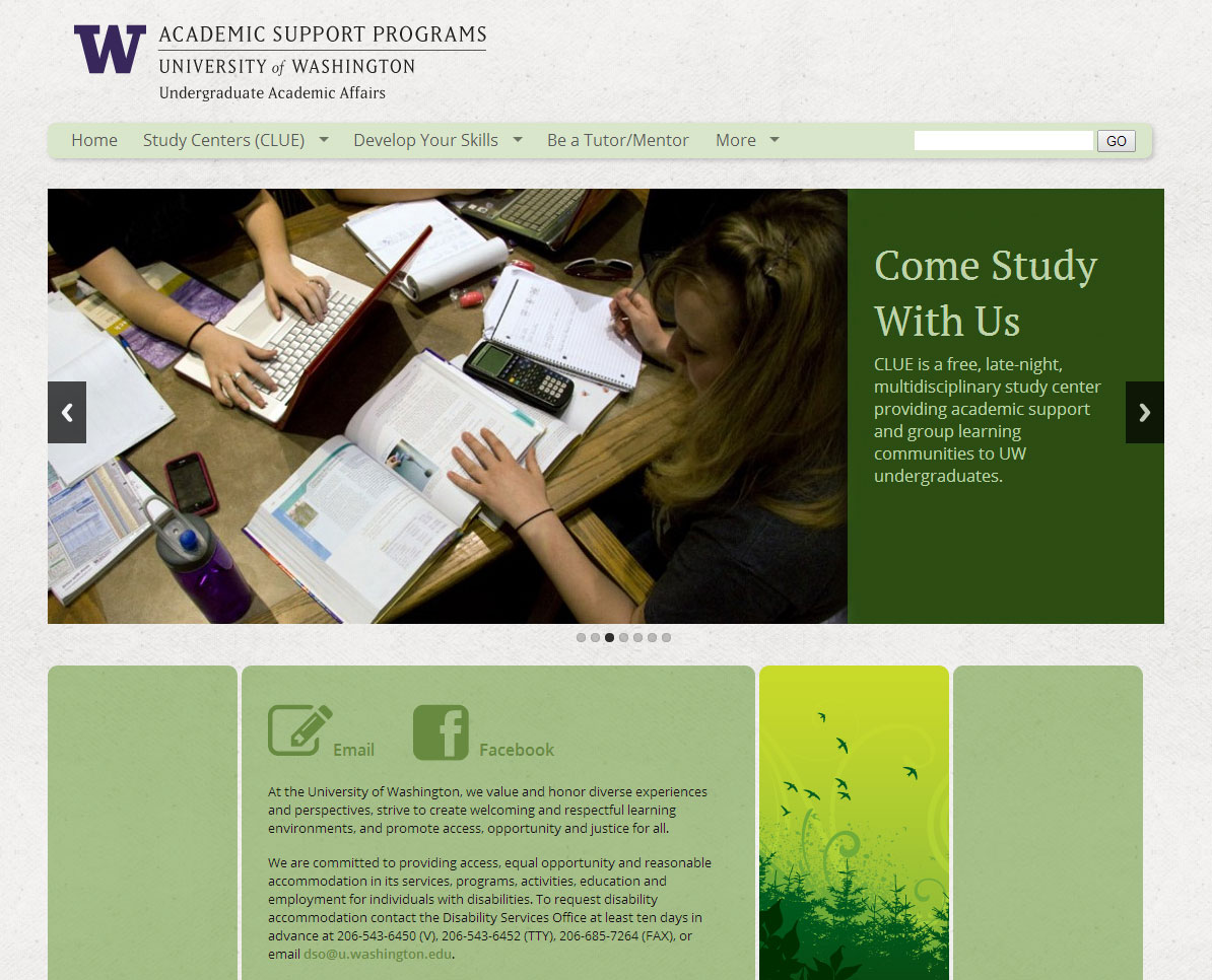 Academic Support Programs at the University of Washington