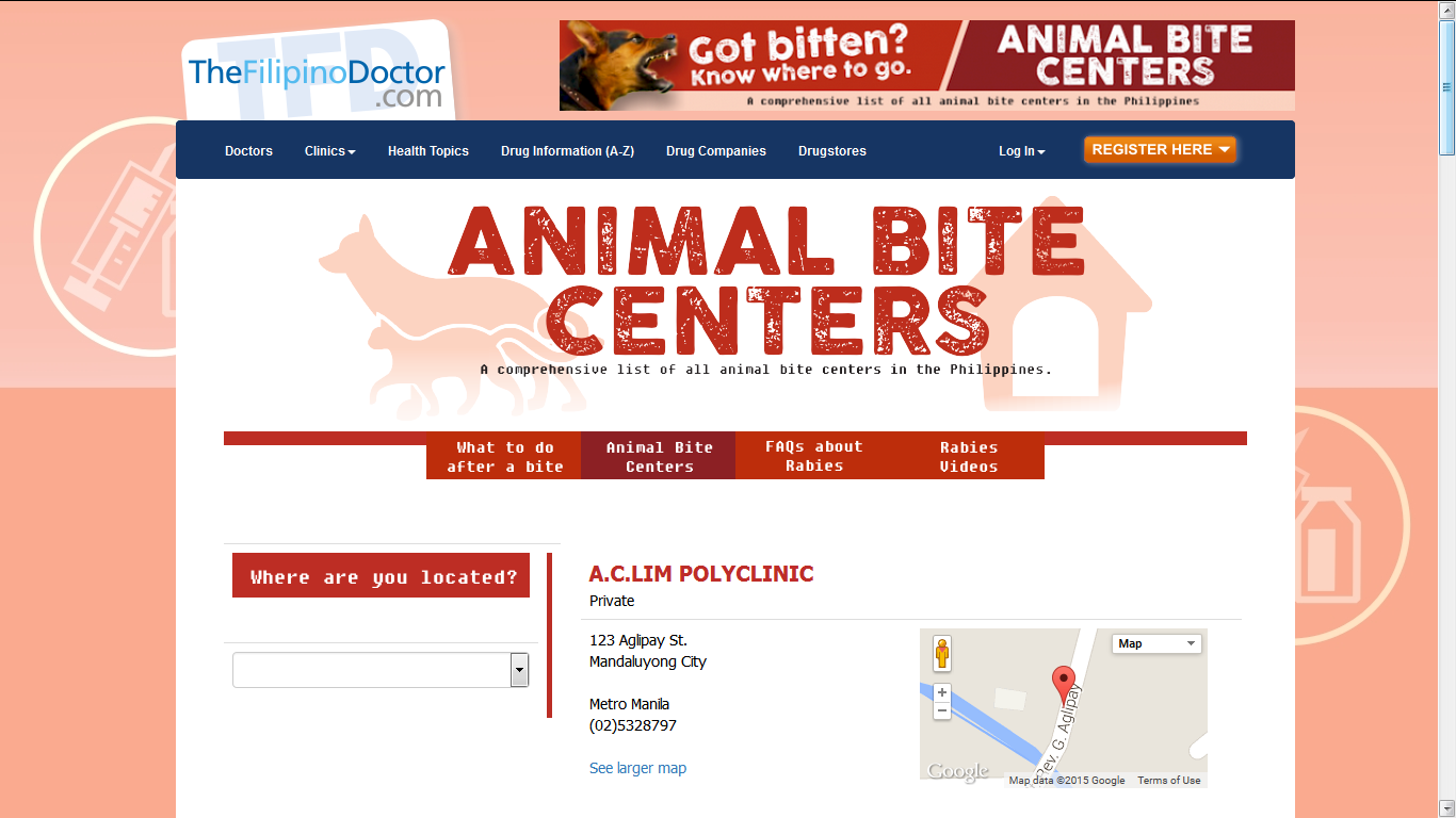 Animal Bite Centers | The Filipino Doctors