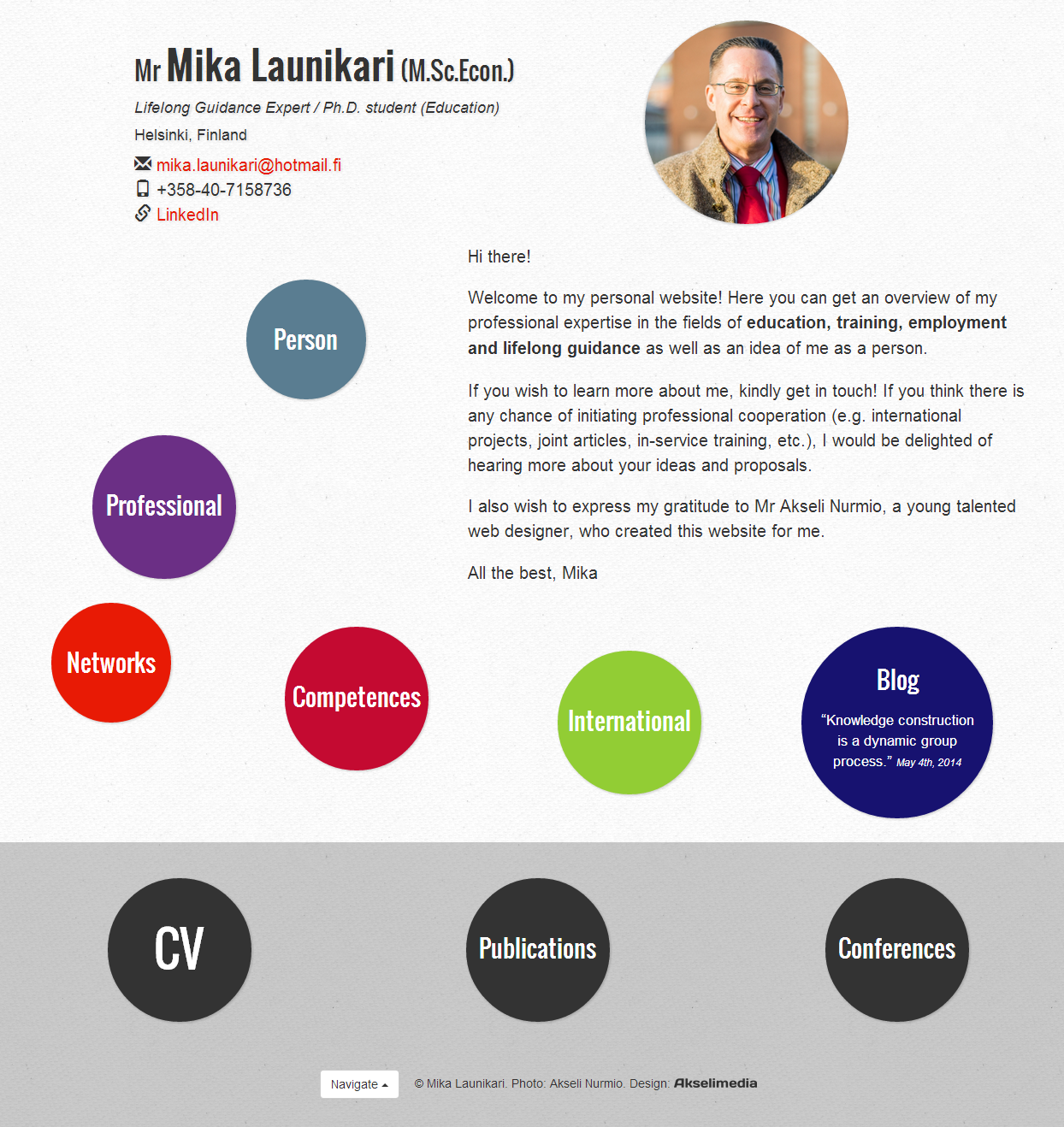 Mika Launikari's website