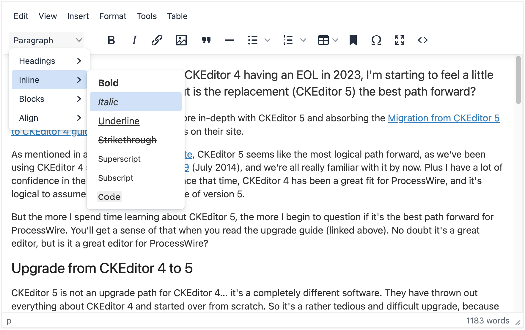 Feature of the month - Word and character count in CKEditor 5