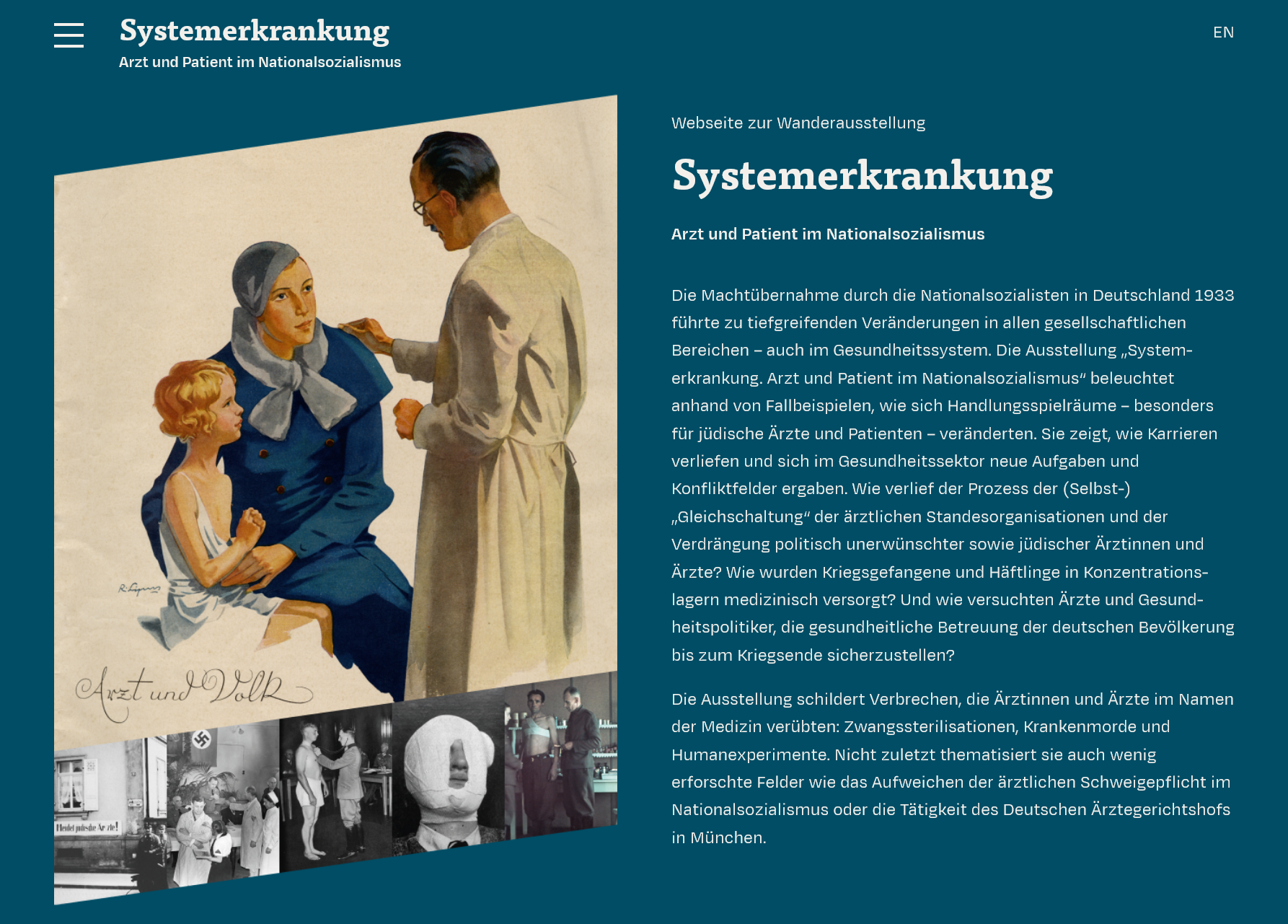 Systemic Disorder. Doctors and Patients in Nazi Germany