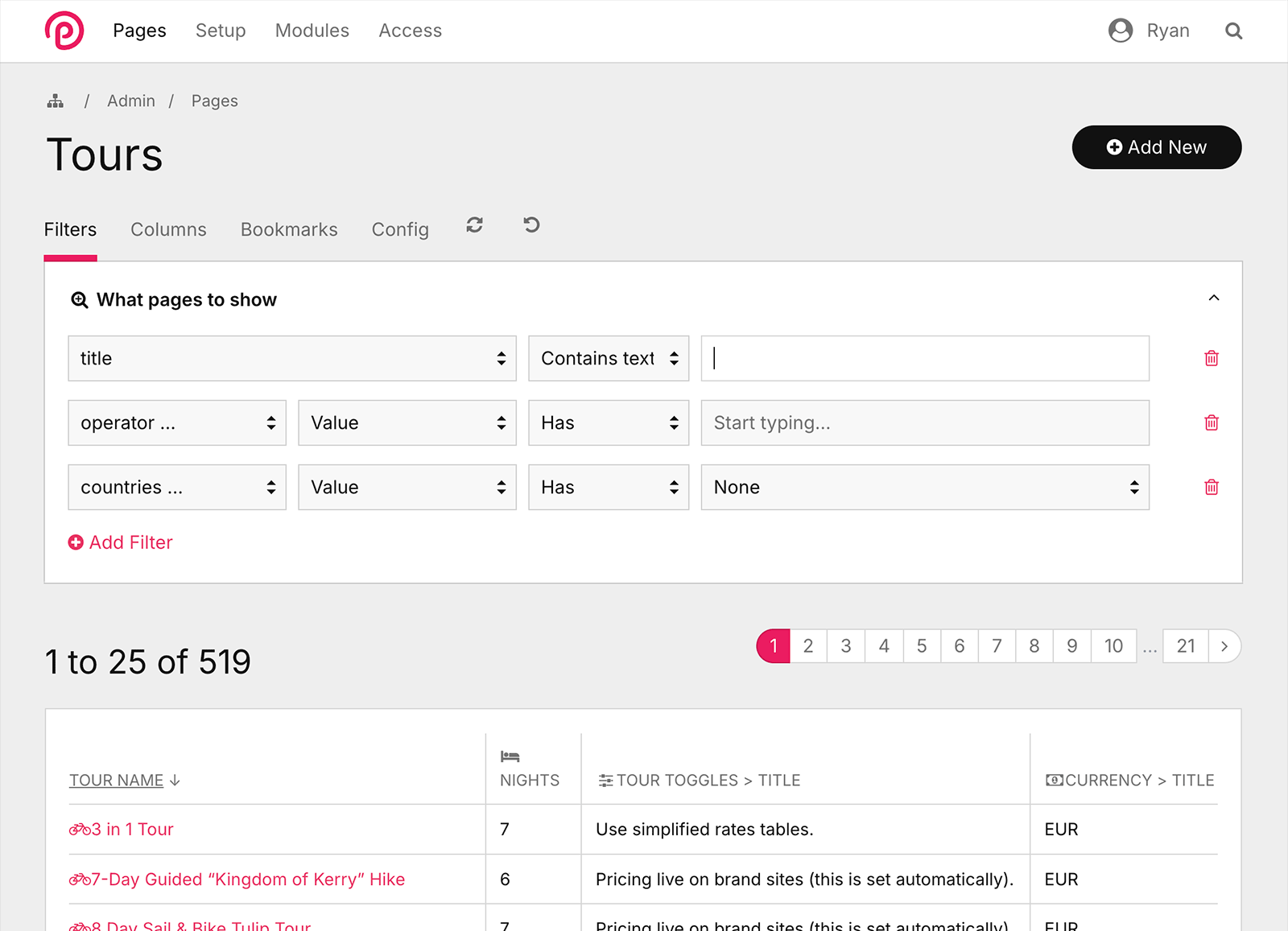ProcessWire supports numerous advanced seaerch tools